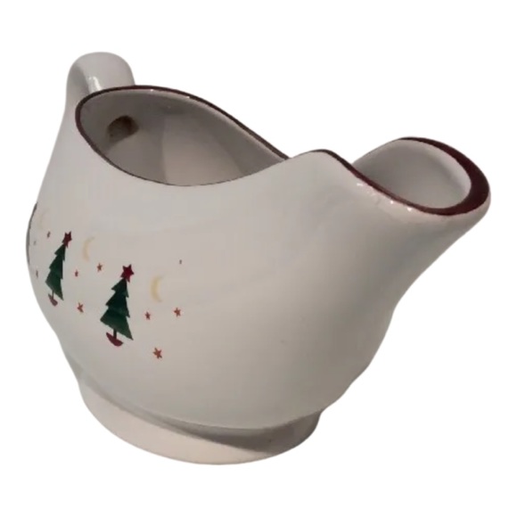 Sakura Debbie Mumm Magic of Santa Ceramic Porcelain Gravy Boat Christmas Tree - Picture 3 of 9